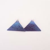 ST1253 Triangular Blue Titanium earrings