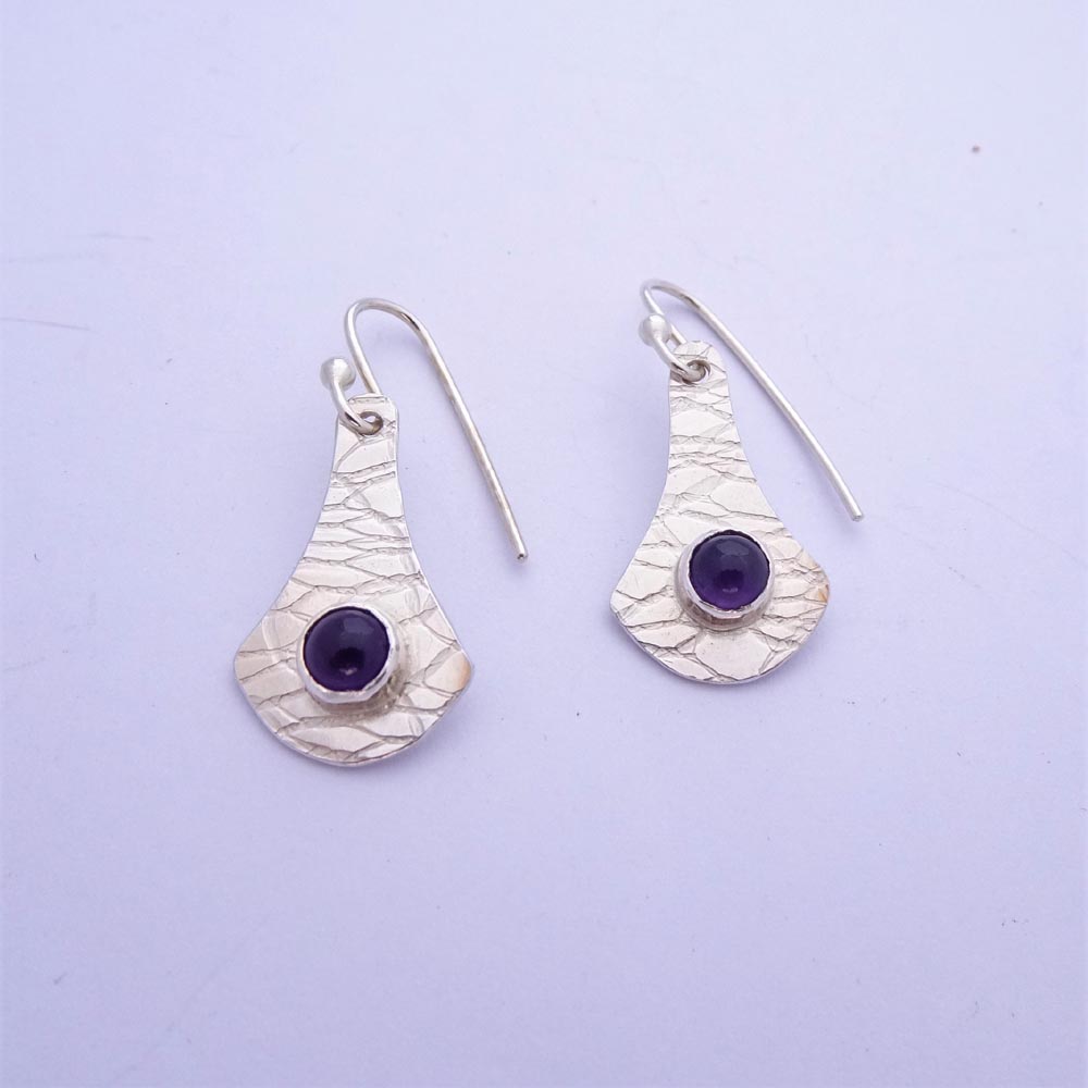 ST1273 Amethyst & Silver earrings