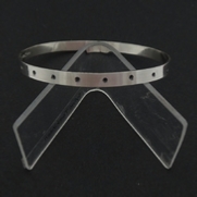ST1278 Silver bangle with black dots