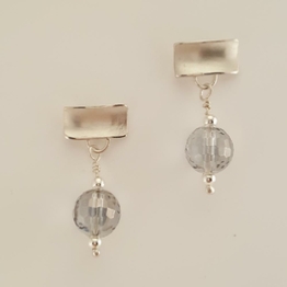 ST738 Silver & Crystal earrings